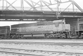 Burlington Northern diesel locomotive 4361 at Tacoma, Washington, circa 1973.