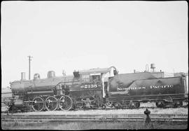 Northern Pacific steam locomotive 2138 at Tacoma, Washington, in 1935.