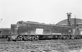 Penn Central Railroad diesel locomotive 4319 at Chicago, Illinois on August 28, 1972.