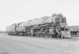 Northern Pacific steam locomotive 5141 at Laurel, Montana, in 1954.