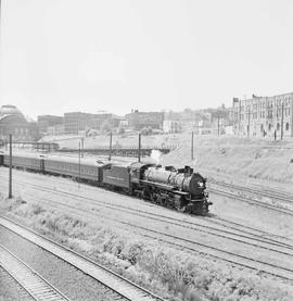 Northern Pacific steam locomotive number 2261 at Tacoma, Washington, circa 1950