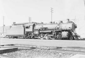 Northern Pacific steam locomotive 1777 at Centralia, Washington, in 1954.