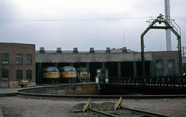 Spokane, Portland and Seattle Railway diesel locomotive 806 at Portland, Oregon in 1966.