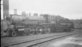 Northern Pacific steam locomotive 1357 at Tacoma, Washington, in 1940.