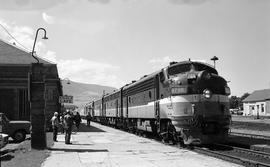 Amtrak diesel locomotive 9788 at Livingston, Montana on September 2, 1972.