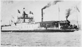 Northern Pacific rail ferry Tacoma at Kalama, Washington, in 1908.