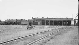 Northern Pacific steam locomotive 2159 at Yakima, Washington, in 1937.