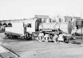 Northern Pacific steam locomotive 1045 at Tacoma, Washington, in 1953.