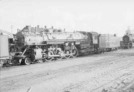 Northern Pacific steam locomotive 2601 at South Tacoma, Washington, in 1953.