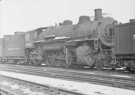 Northern Pacific steam locomotive 1716 at Brainerd, Minnesota, in 1950.