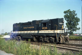 Southern Railway Company diesel locomotive 2838 at East Wayne, Indiana on July 24, 1986.