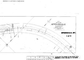Plat Map of Northern Pacific Facilities at Springdale, Montana, 1905