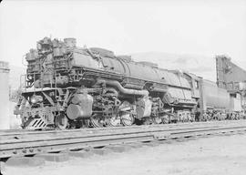 Northern Pacific steam locomotive 5103 at Missoula, Montana, in 1943.