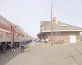 Spokane, Portland & Seattle Railway steam locomotive number 700 at Ellensburg, Washington in ...