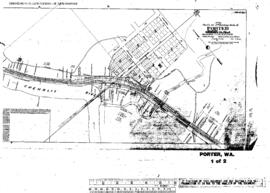 Plat Map of Northern Pacific Facilities at Porter, Washington, 1905