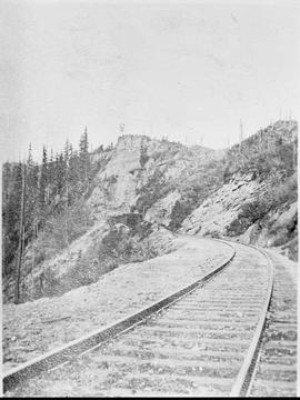 Northern Pacific mainline at Stampede, Washington, circa 1918.