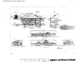 Great Northern Engineering Drawing, Depot at Cut Bank, Montana, 1939