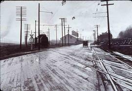 Pacific Coast Railroad railroad track at Argo, Washington, circa 1915.