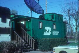 Burlington Northern 10860 at Seattle, Washington in 1987.