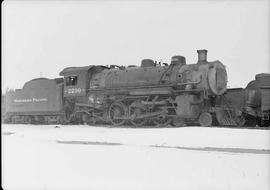 Northern Pacific steam locomotive 2230 at Brainerd, Minnesota, in 1950.