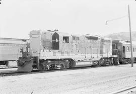 Northern Pacific diesel locomotive number 569 at Garrison, Montana, in 1955.