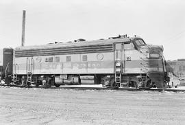 Burlington Northern diesel locomotive 668 at Auburn, Washington in 1971.