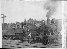 Northern Pacific steam locomotive 1 at Centralia, Washington, circa 1922.