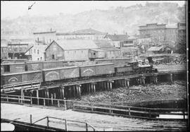 Puget Sound Shore Railroad at Seattle, Washington, circa 1887.