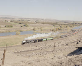 Spokane, Portland & Seattle Railway steam locomotive number 700 at Prosser, Washington in 1990.