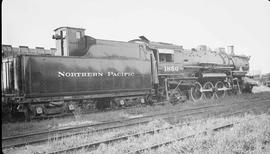 Northern Pacific steam locomotive 1850 at Tacoma, Washington, in 1937.