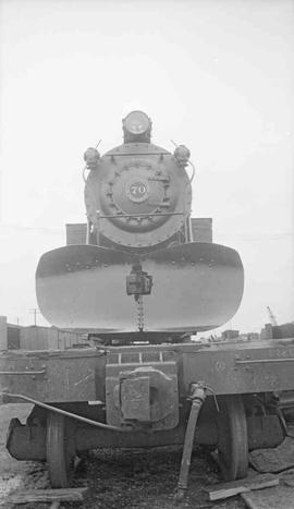 White Pass & Yukon Railroad Steam Locomotive Number 70 at South Tacoma, Washington, circa 1943.