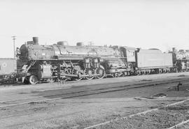 Northern Pacific steam locomotive 2607 at South Tacoma, Washington, in 1953.