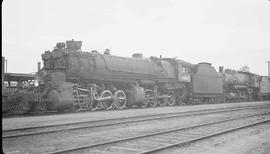 Northern Pacific steam locomotive 4021 at South Tacoma, Washington, in 1938.