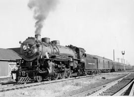 Northern Pacific steam locomotive number 2261 at Auburn, Washington, circa 1946.