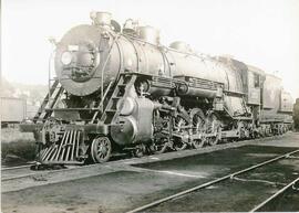 Great Northern Railway steam locomotive 2501 in Washington State, undated.