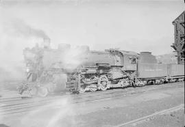 Northern Pacific steam locomotive 1837 at Duluth, Minnesota, in 1954.