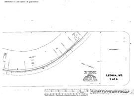 Plat Map of Great Northern Facilities at Leonia, Montana, 1958