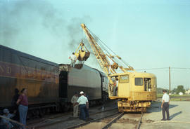 Norfolk & Western Railway steam locomotive 611 at East Wayne, Indiana on July 25, 1986.