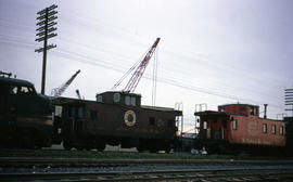 Northern Pacific Railroad Company caboose 1111 at Portland, Oregon in 1966.