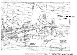 Plat Map of Great Northern Facilities at Everett, Washington, 1936