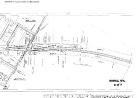 Plat Map of Northern Pacific Facilities at Bruce, Washington, 1955