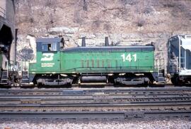 Burlington Northern Diesel Locomotive Number 141 and Burlington Northern Business Cars Como and L...