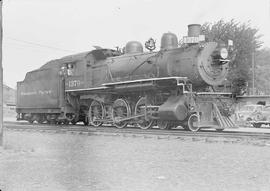 Northern Pacific steam locomotive 1370 at Auburn, Washington, in 1949.