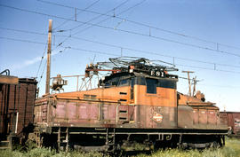 Milwaukee Road electric locomotive E81 at Butte, Montana in 1964.