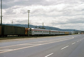 Southern Pacific Railroad Company sleeping car 9027 at Portland, Oregon in 1965.