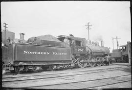 Northern Pacific steam locomotive 252 at Tacoma, Washington, in 1935.