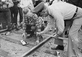 Track-Laying Celebration at Point Defiance Park In Tacoma, Washington in 1964.