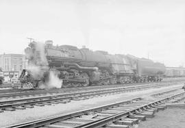 Northern Pacific steam locomotive 5113 at Missoula, Montana, in 1953.