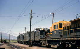 Butte, Anaconda and Pacific Railroad electric locomotive 201 at Butte, Montana in 1964.