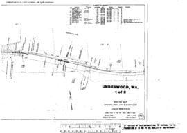 Plat Map of Spokane, Portland, and Seattle Railway Facilities at Underwood, Washington, 1946